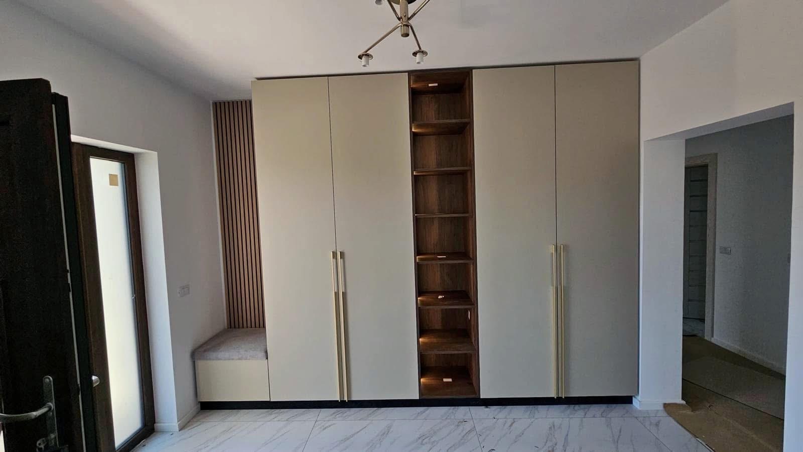 Elegant Beige & Walnut